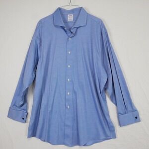 Brooks Brothers Shirt Mens 18-34 Slim Fit Non Iron Stretch Button Up Long Sleeve